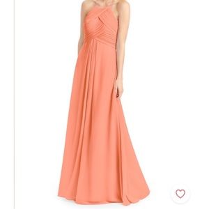 Sunset Coral Bridesmaid/Prom Dress